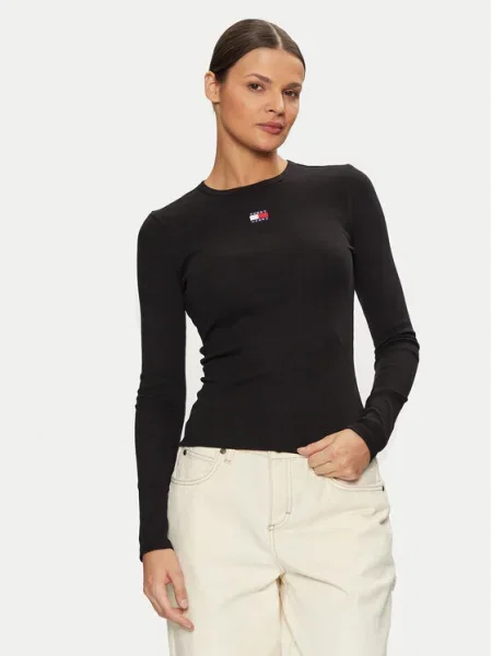 Tommy Jeans Bluză negru