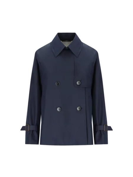 Krótki trencz Weekend Max Mara niebieski