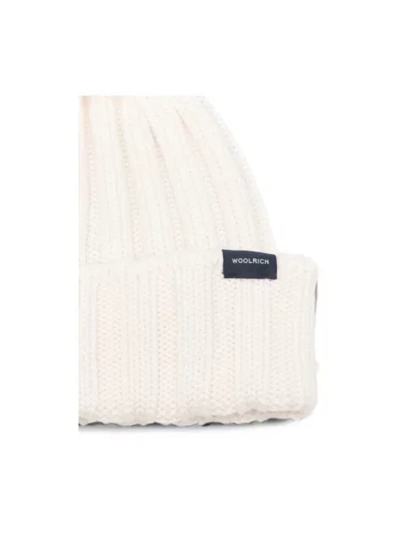 Czapka Woolrich wełniana biała