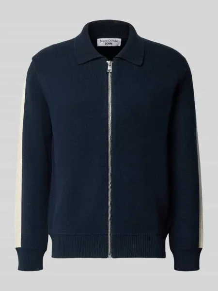 Kardigan rozpinany o kroju regular fit z czystej bawełny Marc O'polo Denim granatowy