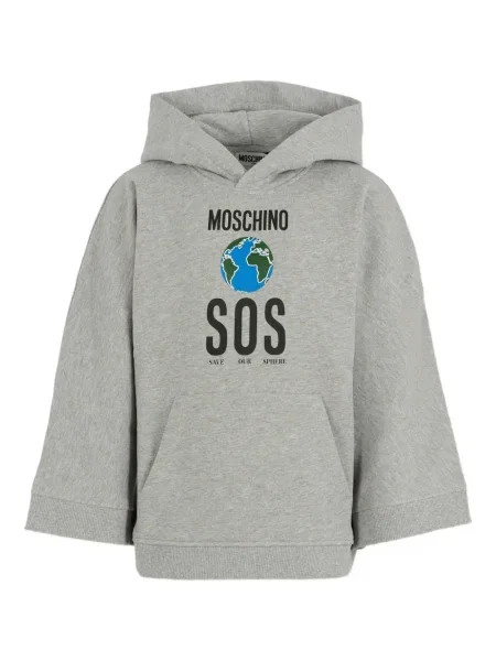 Bluza z kapturem dziecięca Moschino szara