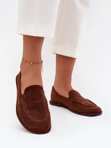 Loaferke Boto iz semiša brez pet bela