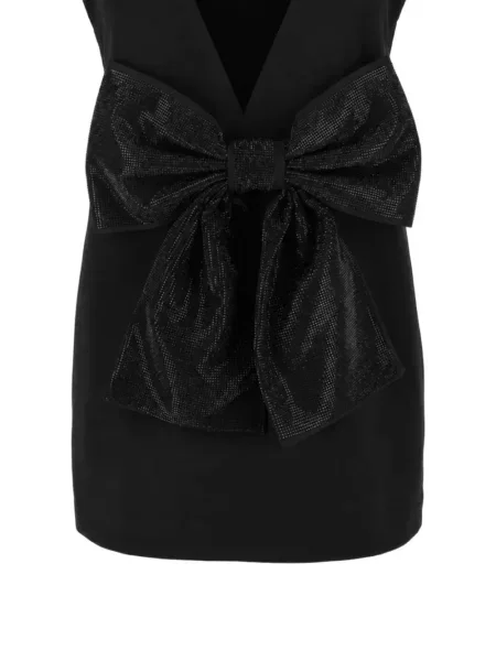 Rochie mini Eleh cu funde cu spatele deschis negru
