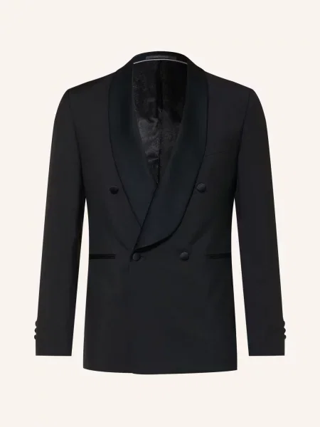 Wilvorst Smokingové Sako Slim Fit schwarz