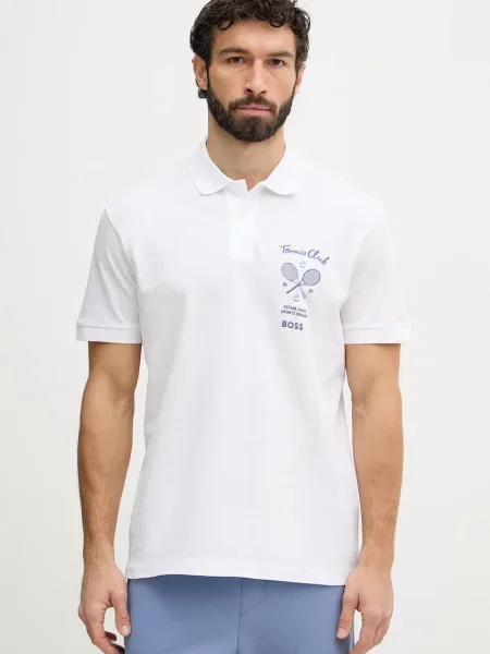 BOSS Green polo biała