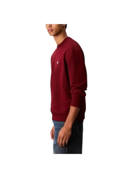 Geacă de blugi Calvin Klein Jeans din material terry roșu