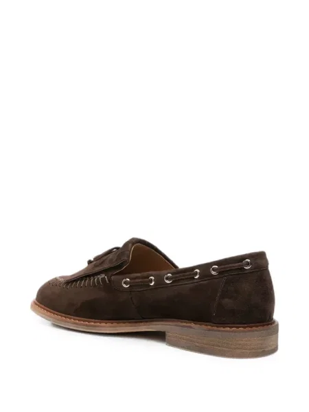Loafers Adrianna Feretti με κρόσσια καφέ