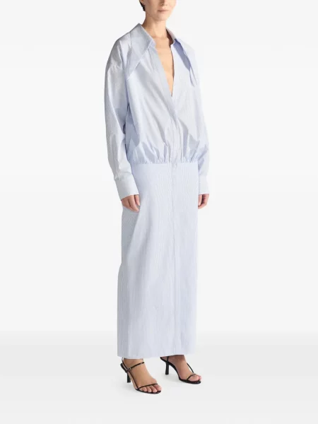 Rochie maxi The Arkow cu dungi albastru