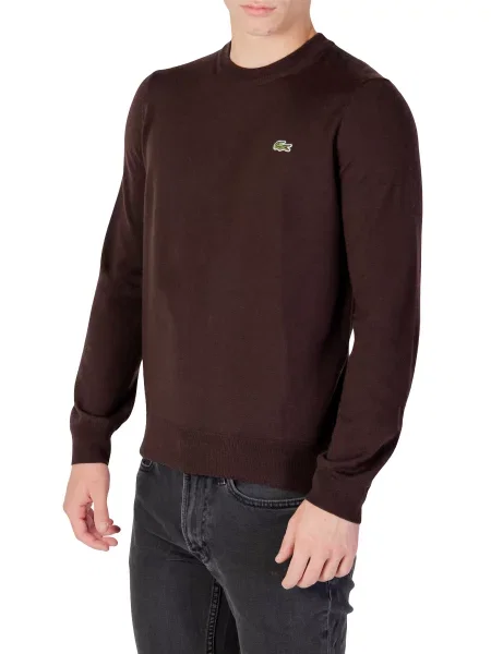 Sweter Lacoste brązowy