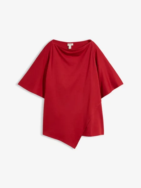 T-shirt z czystej bawełny organicznej czerwona