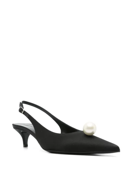 Pantofi cu toc Magda Butrym cu perle din satin negru