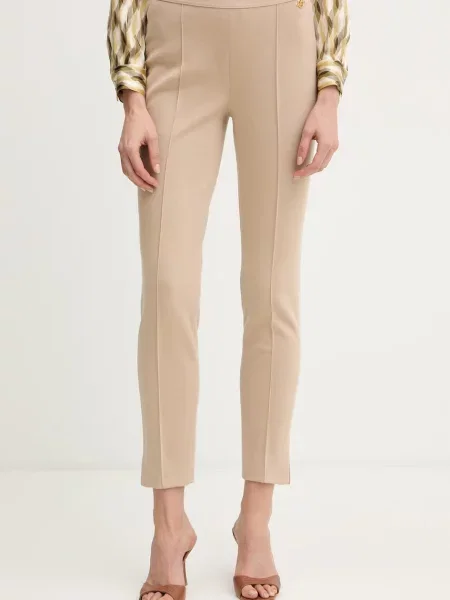 Luisa Spagnoli pantaloni de lână Minuccio bej