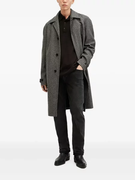 Polo Allsaints cu broderie maro