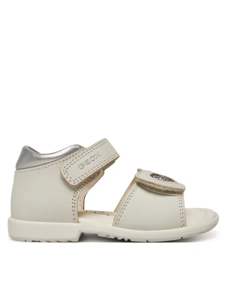 Dětské sandály Geox Verred white/silver bílé