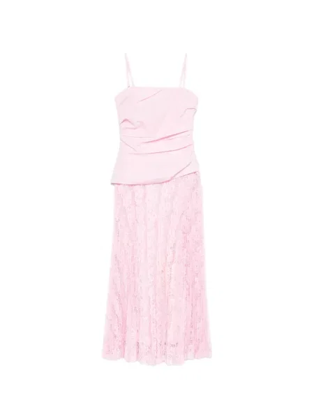 Rochie midi Simkhai din dantelă până la genunchi de costum roz