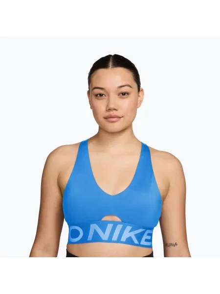 Спортен сутиен Nike Pro Sculpt Medium Support university blue/hydrogen blue/white бяло