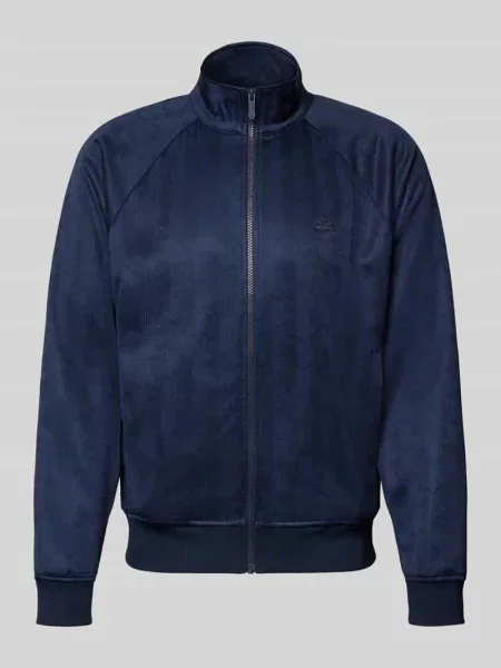Bluza rozpinana o kroju regular fit z naszywką z logo Lacoste granatowa