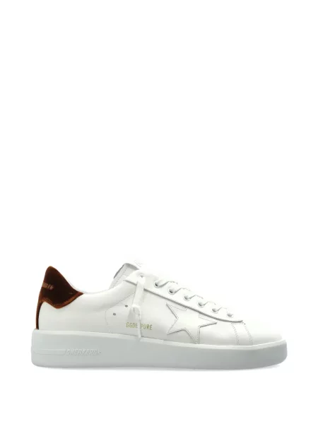 Sneakerși Golden Goose din piele cu aplicații alb