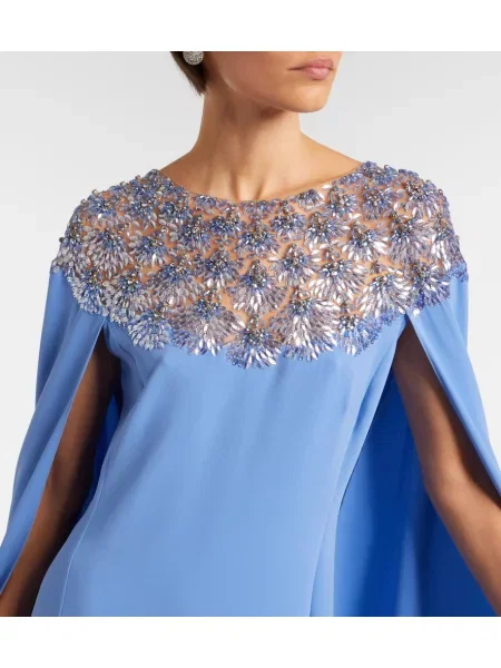 Rochie Oscar De La Renta de mătase albastru