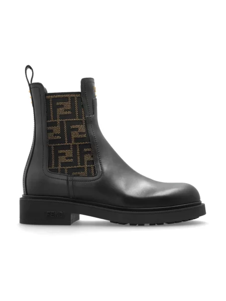 Sztyblety Fendi skórzane czarne