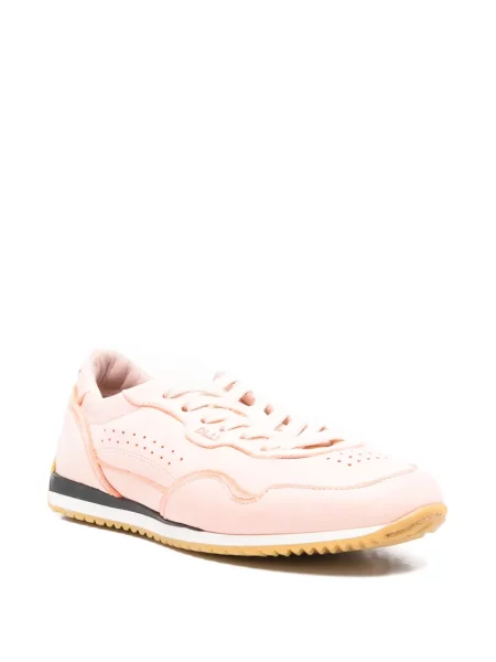 Sneakerși Lemargo cu șireturi din dantelă roz