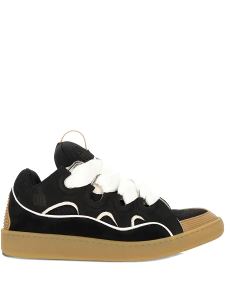 Sneakerși Lanvin cu șireturi din dantelă negru