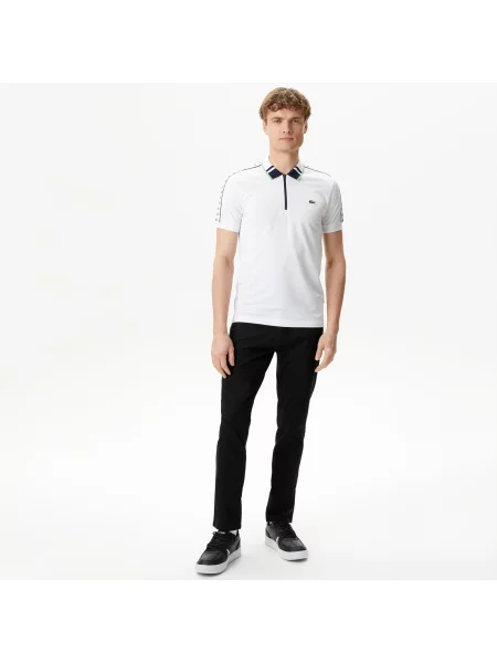 Lacoste Koszulka Polo Z Kołnierzem Na Regular Fit biała
