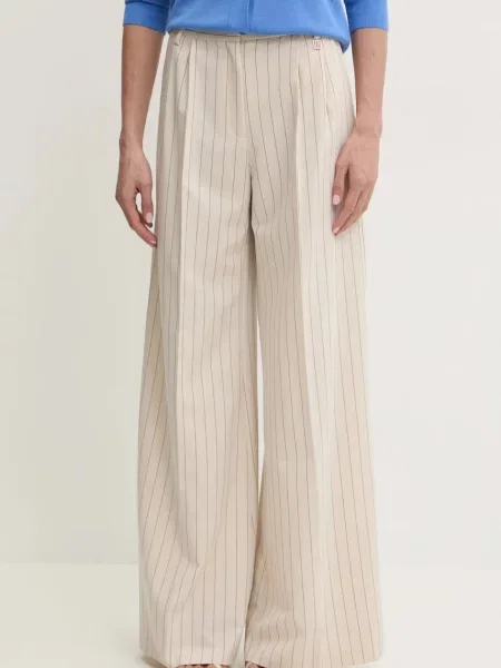 Fracomina pantaloni femei lat high waist bej