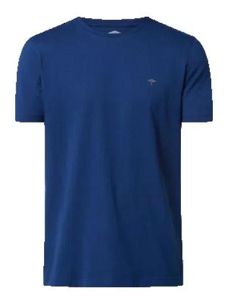 T-shirt z bawełny bio Fynch-hatton granatowa