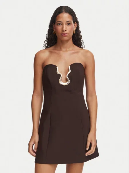 Bardot Φόρεμα κοκτέιλ Venya καφέ