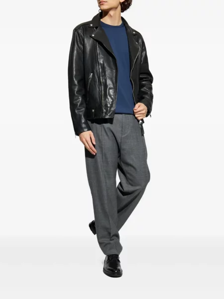 Pulover Giorgio Armani cu decolteu rotund albastru
