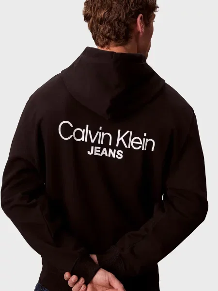 Худи Calvin Klein Jeans с принтом черное