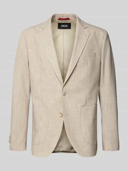 Krój slim fit Marynarka na 2 z dodatkiem Model DATI' Cinque beżowa