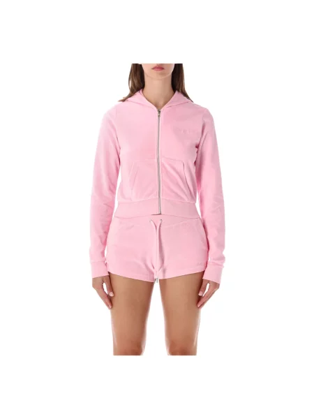 Bluza z kapturem Sporty And Rich z logo różowa
