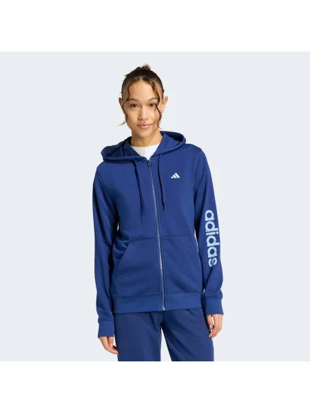 Bluza z kapturem ADIDAS fitness niebieska
