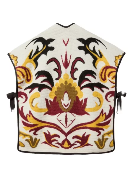 Palton La Doublej cu model floral alb