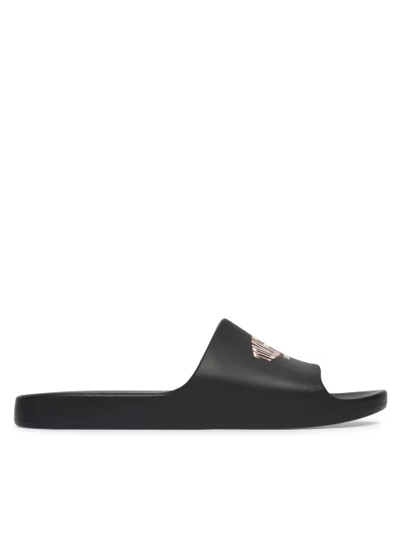 Șlapi Tommy Jeans cu autograf negru