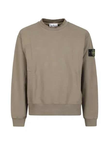 Hanorac din fleece Stone Island din fleece cu strasuri verde