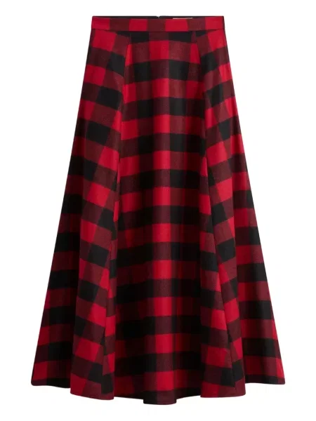 Вълнена карирана пола Woolrich червено