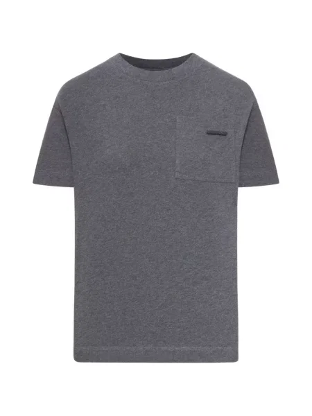 Tricou Brunello Cucinelli cu decolteu rotund gri