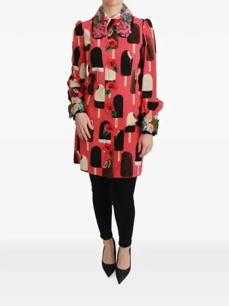 Rochie Dolce & Gabbana cu model floral cu imagine roșu