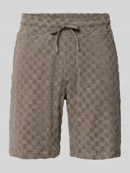 Szorty w kroju regular fit z naszywką z logo Lindbergh