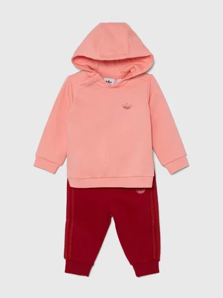 Adidas Originals Dětská tepláková souprava HOODIE SET růžová