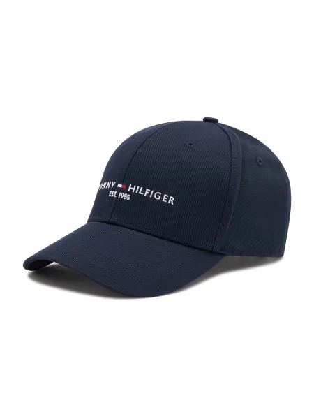 TOMMY HILFIGER Kepurė nakties mėlyna / ugnies raudona / balta juoda