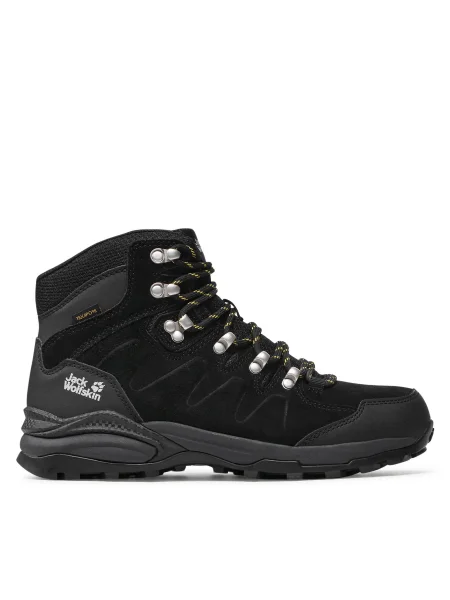Jack Wolfskin Refugio Texapore Mid pánske trekové topánky black čierna