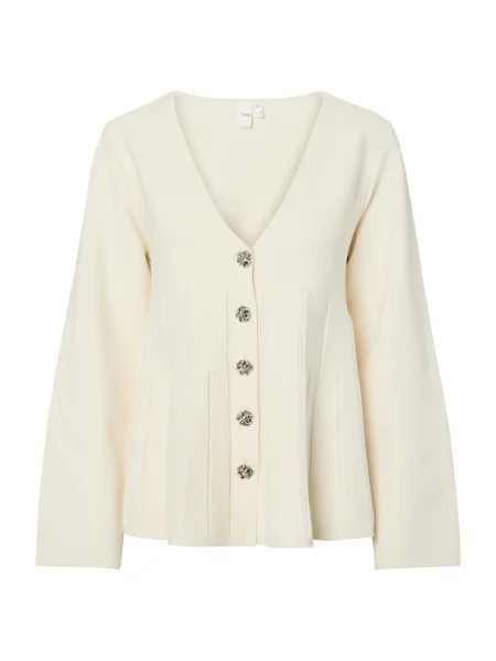 YAS Geacă tricotată YASMIKLA crem