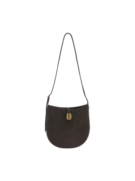 Torebka hobo Officine Generale skórzana brązowa