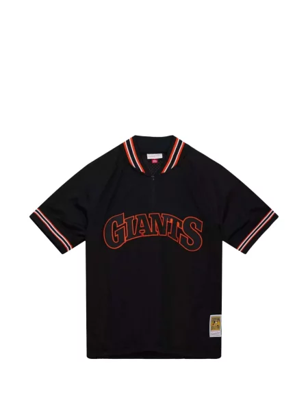 Риза Mitchell & Ness от джърси с автограф черно