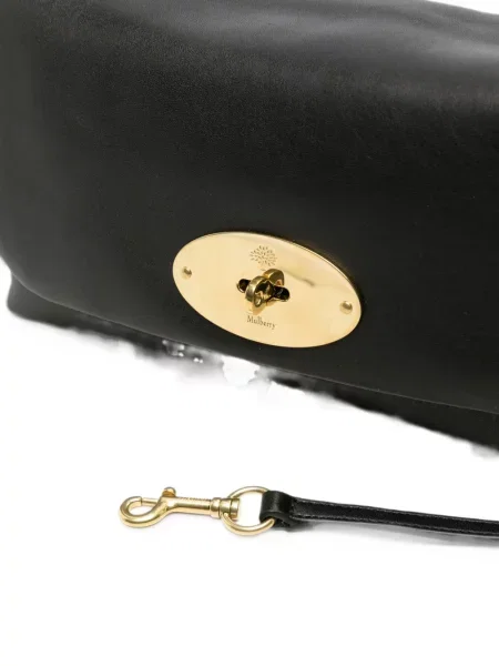 Кожена чанта Mulberry черно