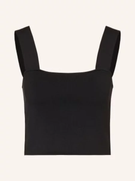 Dzianinowy top Maje czarny